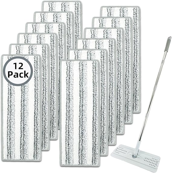12 Pack Microfiber Mopping Rplacement Pads Compatible with JOYMOOP