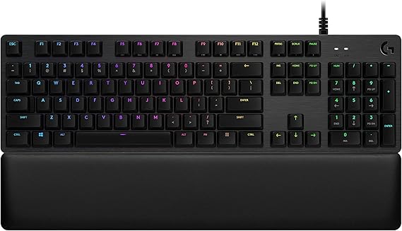Logitech G513 RGB Backlit Mechanical Gaming Keyboard with GX Blue Clicky Key Switches (Carbon)