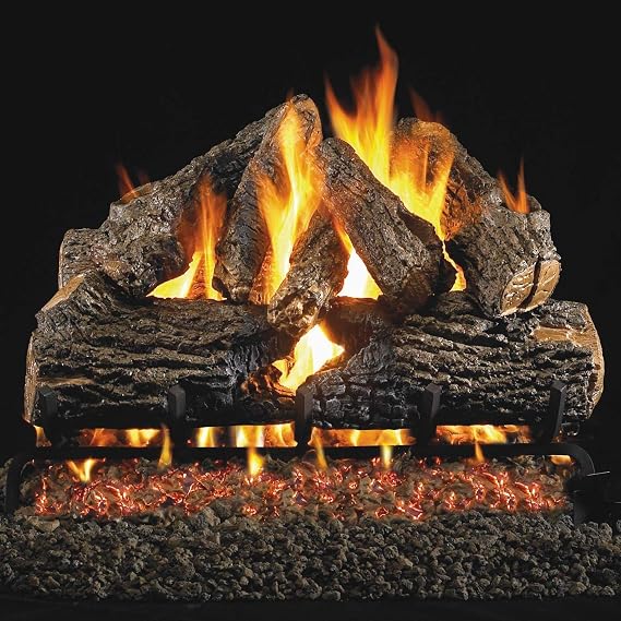 Peterson Real Fyre 18-inch Charred Oak Gas Logs Only No Burner