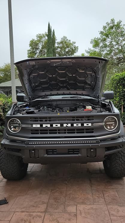 M&R Automotive LED Light Bar 40-Inch LED Kit Compatible with 2021-2025 Ford Bronco Modular Bumper 36 LEDs Bar Kit (40" White Light with Amber DRL backglow)