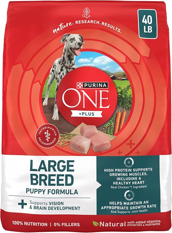Purina ONE Plus Large Breed Puppy Food Dry Formula - 40 lb. Bag