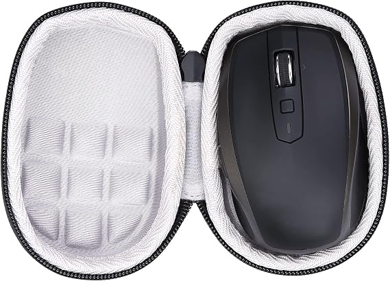 co2CREA Hard Travel Case for Logitech MX Anywhere 3S/3/2S/2 Mouse | Compact EVA Mouse Storage Case with Grid Shock Absorbing Foam Cushion & Detachable Carabiner