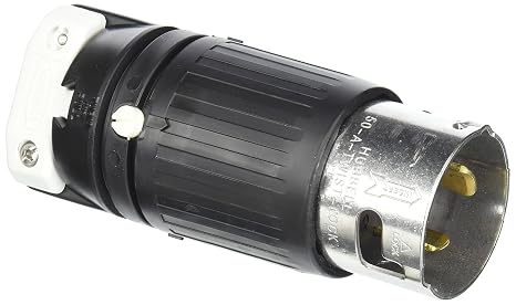 Hubbell CS8265C Locking Plug, 50 amp, 250V, 2 Pole 3 Wire