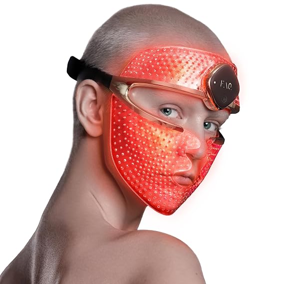 FAQ 202 Advanced 8-Color LED Face Mask - Advanced Skin Care Device | LED face mask, 8 colors, red light mask, 600 glow points, wireless, app connected, silicone mask, all skin types