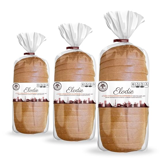 Dr. B's Elodie Parisian Style White Sourdough Sandwich Bread | 3g Net Carbs & 7g Protein | Low Calorie, Vegan, Sugar Free, Nut Free | 5 Ingredient Fresh Sliced Keto & Low Carb Bread Loaf (3 Pack (16 oz))