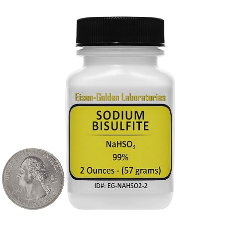 Sodium Bisulfite [NaHSO3] 99+% Food Grade Powder 2 Oz in a Bottle