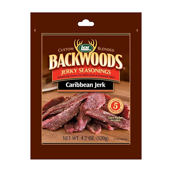 LEM Products Backwoods Caribbean Jerk Jerky Seasoning, 4.2 oz Packet