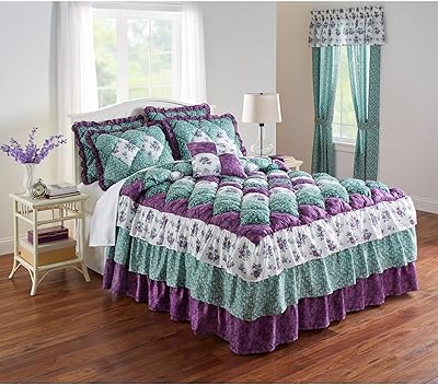 BrylaneHome Alexis Bedspread - Queen, Lilac Sage