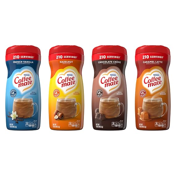 Coffee Mate Powder Creamer Variety Pack, 15 Oz, 4 Pack