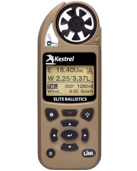 Kestrel Ballistics Elite Weather Meter with Applied Ballistics and Bluetooth Link, Tan
