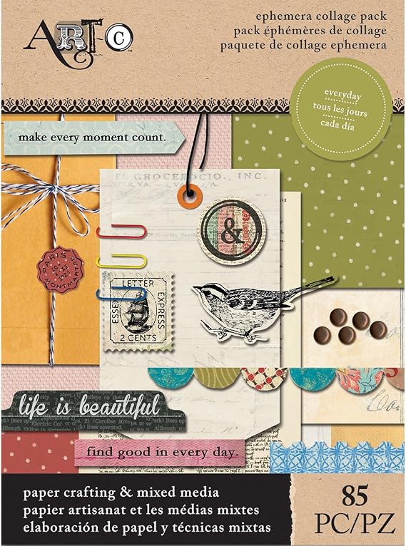 Momenta 29377 Art-C Ephemera Collage Pack-Perched, 85/Pkg