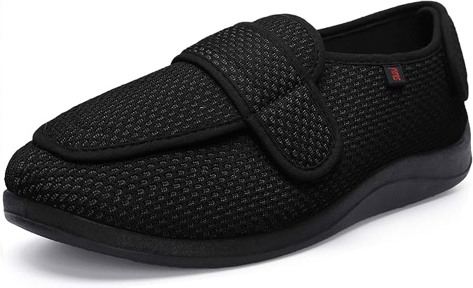 JIONS Women Men Adjustable Velcr Extra Wide Shoes Swollen Feet Diabetic