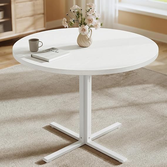 VASAGLE 31.5-Inch Dining Table, Small Round Kitchen Table for 4 People