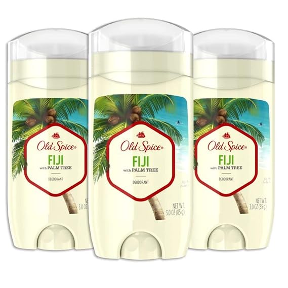 Old Spice Aluminum Free Deodorant for Men Fiji With Palm Tree Scent Inspired By Nature 3 Oz, Pack Of 3