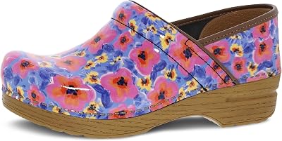 Dansko Womens Professional Slip-On Clogs Rocker Sole and Arch Support for Comfort-Ideal for Nursing, Food Service, Healthcare Springtime Patent 9.5-10 M US