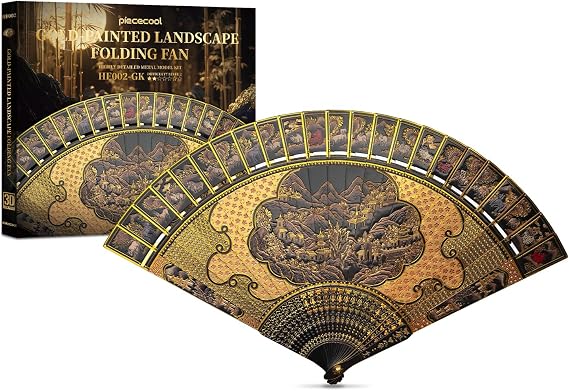 Piececool 3D Metal Puzzle for Adults Folding Fan Metal Model Kit,DIY Building Kits Birthday Christmas Day Gifts for Women 14+