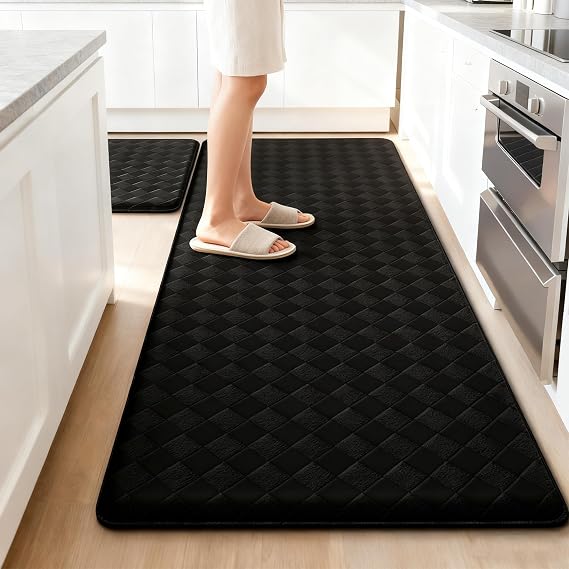 2PCS Kitchen Floor Mats, Cushioned Anti Fatigue Rug, Non Slip