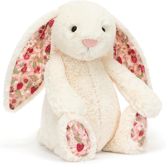 Jellycat Blossom Cream Bunny, Berry, Medium