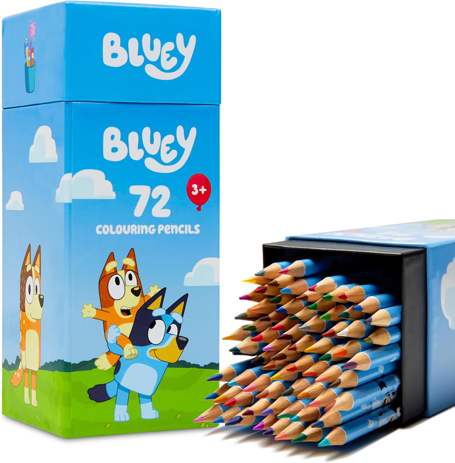 Bluey Colouring Pencils for Kids - 72 Pencils Colouring Box Colouring Set for Children Aged 3 Gifts for Kids