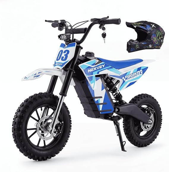SPARK03 Electric Dirt Bike for Kids Ages 8-14, 1500W Peak Motor Mini Electric Motorcycle, 48V 13Ah Battery 22 Mile Range, 3 Speeds Dual Suspension 14" Off-Road Tires & Disc Brakes