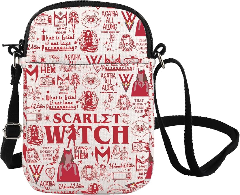 FOTAP Witch Merch Crossbody Bag Women Hero Movie Merchandise Shoulder Bag Witch Bag Hero Gift Wanda Witch Mocie Merch