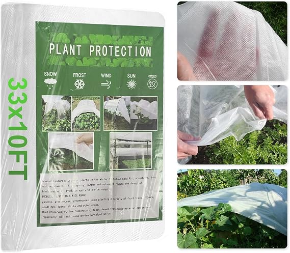Garden Netting 10x33Ft, Ultra Fine Mesh Plant Cover Netting for Vegetables, Fruits, Flowers, Trees, Crops, Greenhouse Row Cover, Raised Bed Barrier Screen, Insect Bird Animal Protection Netting