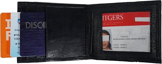 Bullz Leather Money Clip Slim Credit Card Id Holder Mens Wallet
