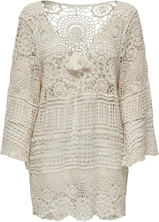 ONLY ONLFLORENCE CROCHET CAFTAN DRESS Women