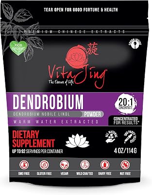 Dendrobium Powder Extract 20:1 Concentration Shi Hu 4oz - 114gm - 100% Pure Powder, NO Binders, Fillers or Additives!