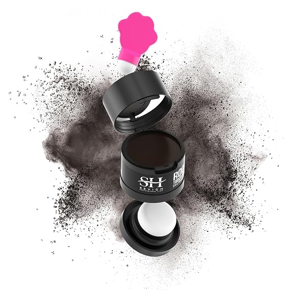 Sevich Hairline Powder 2.0, Gray Root Touch Up, Sweatproof, Dark Brown
