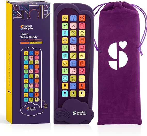 Special Supplies AAC Communication Device for Speech Therapy, Talker Buddy Communication Device for Non Verbal Kids & Adults, Talking Aids for Home or School + Travel Bag (Talker Buddy Cloud)