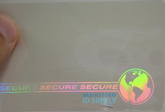 Web & Earth Hologram Overlay - Credit Card Size Teslin/PVC ID Card Hologram Overlays - 10 Pack