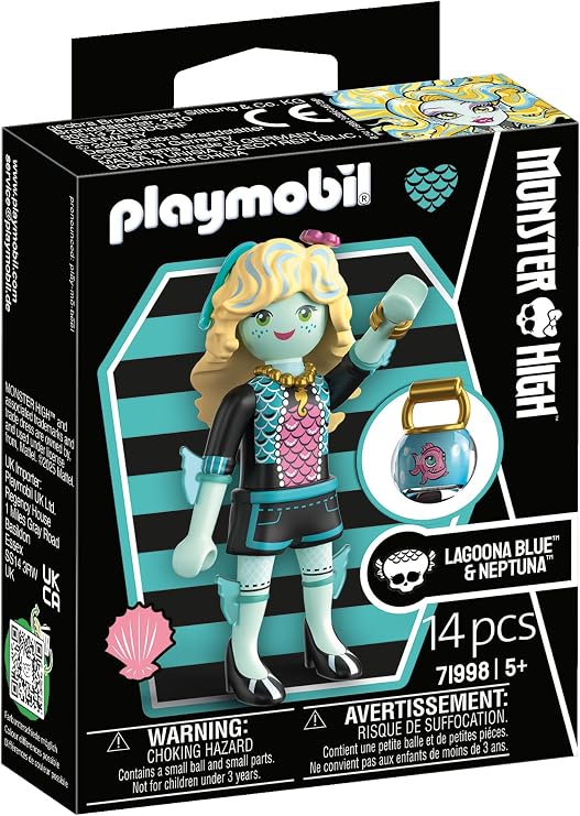 Playmobil | Monster High | Lagoona Blue | Play figure set for creative Halloween adventures & underwater monster dreams | With figure & accessories | Great gift for children aged 5+ | 71998