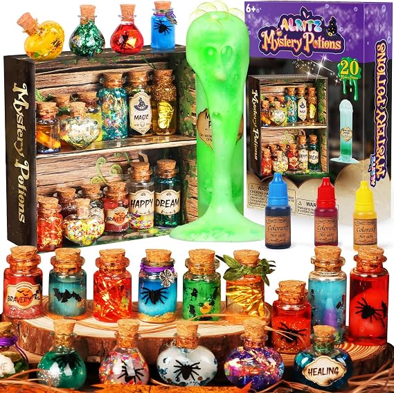 Alritz Witch Mystery Potion Kits for Kids Ages 6+ | remote control mason jar night light, DIY garden decor, creative art project