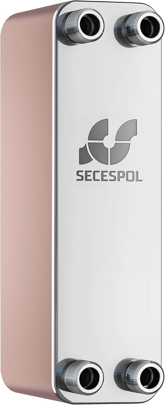 Brazed Plate Heat Exchanger Stainless Steel SS316L 5"x16" 10 Plates LB47-10-1"-UM