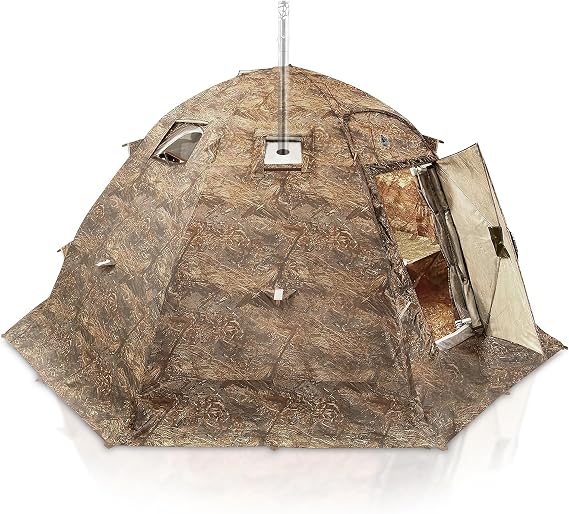 Russian-Bear Rbm Outdoors Hot Tent with Stove Jack, 4 Season Easy Setup Winter Camping Shelter for Extreme Cold, Double Layer Waterproof Cold Weather Tents