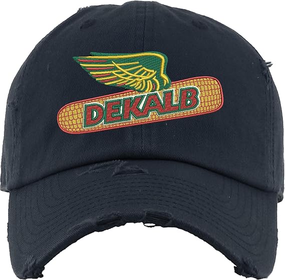ALLNTRENDS Dekalb Corn Hat Distressed Dad Hat Buckle Cap
