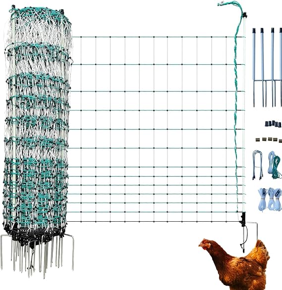 RentACoop Poultry Netting Electric Fence - 42" H x 168' L