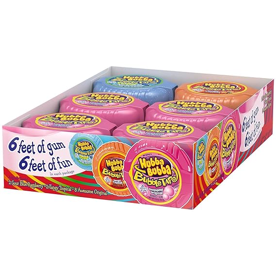 Wrigley's Bubble Tape Assorted Gum, 680.4 Gram