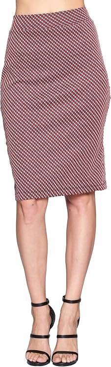 Women's High Waist Stretch Knit Office Pencil Skirt