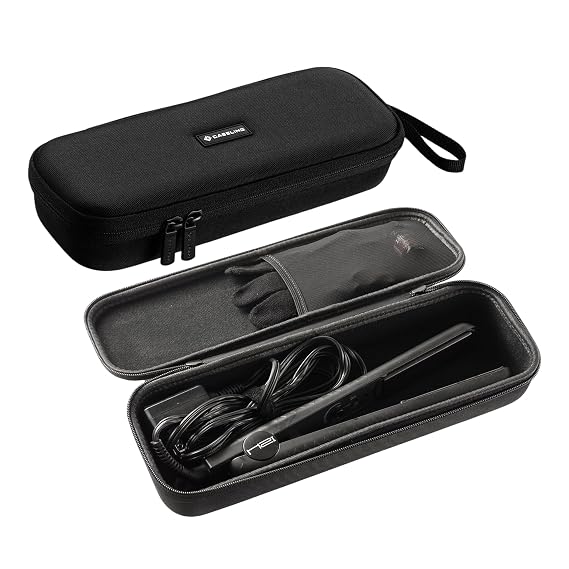 caseling Hard Case Holder Fits Flat Iron Hair Straightener With Mesh Pocket