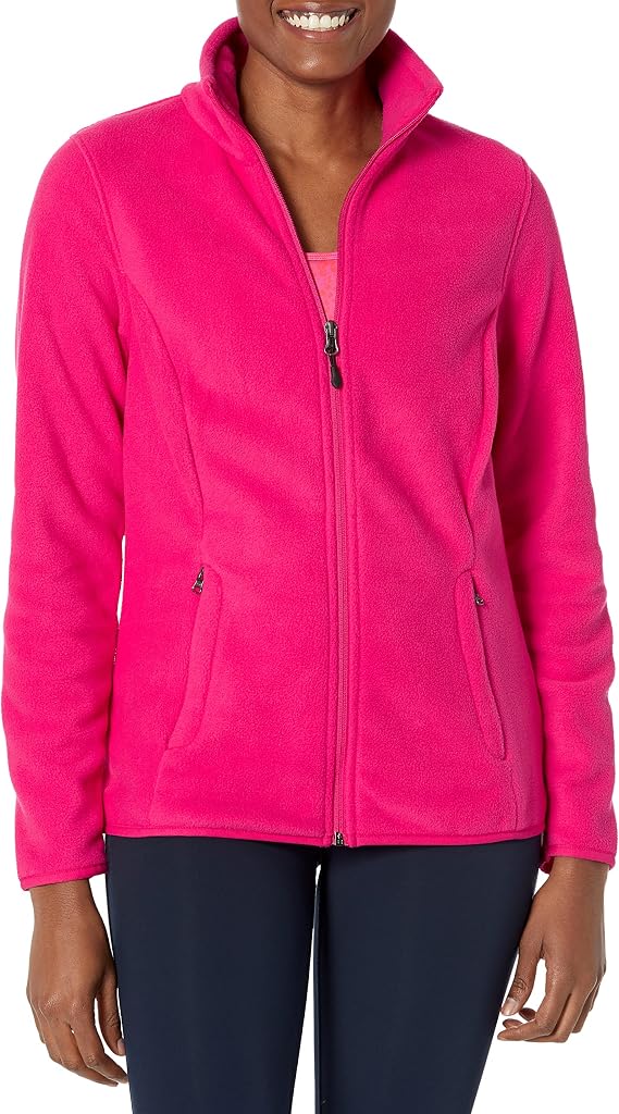 Amazon Essentials Women's Classic-Fit Full-Zip Polar Soft Fleece Jacket, Outerwear Coat with Cuffs (Available in Plus Size)