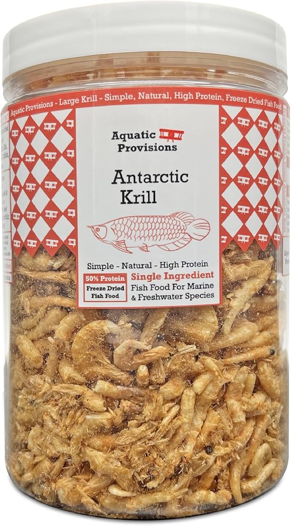 Aquatic Provisions Freeze Dried Antarctic Krill Fish Food, 3 oz