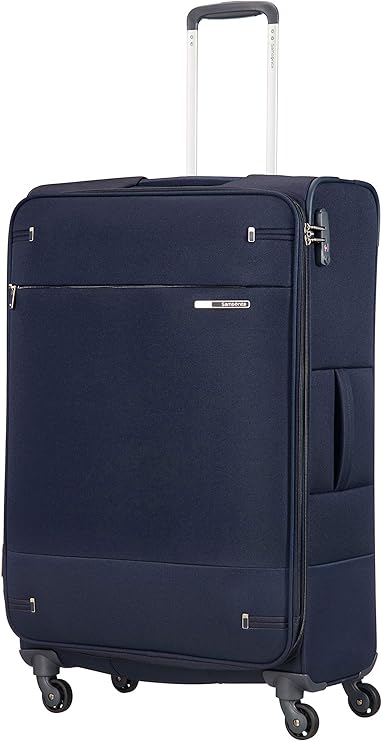 Samsonite Base Boost - Soft Luggage Suitcase 78 cm Large, Trolley Case with 4 Wheels, TSA Lock, Lightweight & Expandable, 105 L, Navy Blue