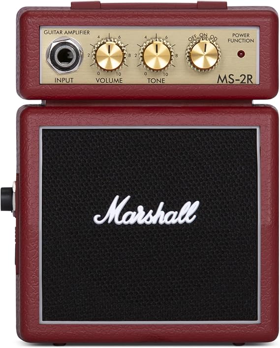 Marshall MS-2R MS2 Mini Amp, Kırmızı [İngiltere'den İthal]