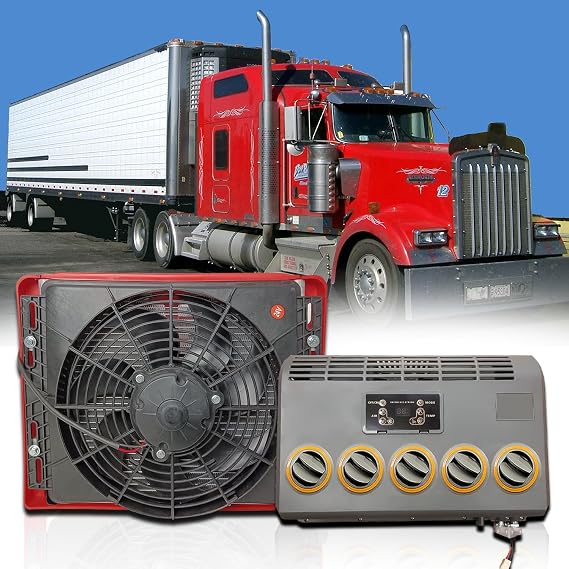 24 Air Conditioner 8000BTU, Mini Split 24 Volt Air Conditioner, Road Machine 24 Volt DC AC, Low Noise for Road Machine, Forklifts, Excavators, Agricultural Engineering Vehicle