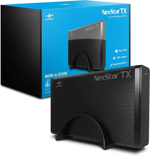 Vantec NexStar TX 3.5" USB 3.0 Hard Drive Enclosure (NST-328S3-BK ),Black