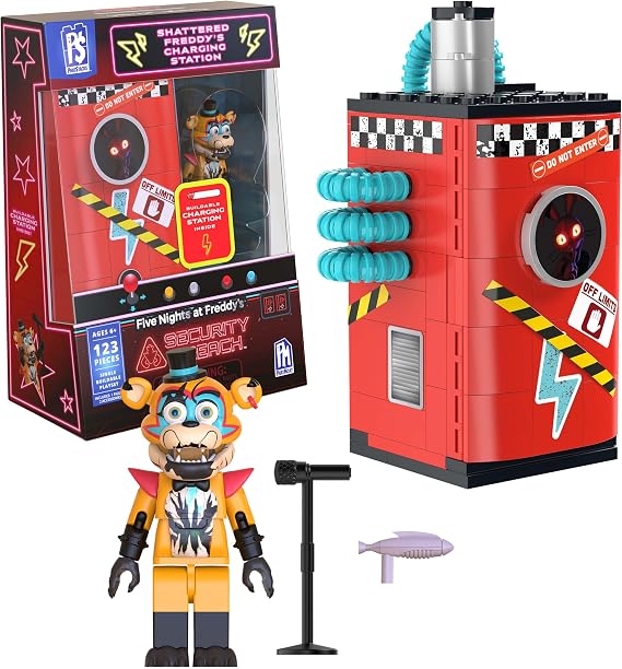 Five Nights at Freddy's - Phat$tacks Shattered Freddy's Charging Station Playset (123 Pieces, Series 1)