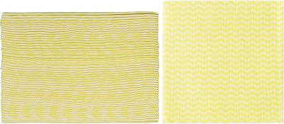 KMAKII Multi-Purpose Cleaning Cloths, Absorbent and Quick-Drying, Streak-Free and Strong, Ideal for Kitchen, Bathroom, and Car Cleaning, 12x12in,Yellow, Pack of 100