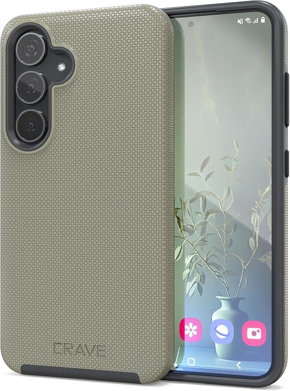 Crave for Samsung Galaxy S24 Case, Shockproof Protection Dual Layer Case for Samsung Galaxy S24 6.2 inch - Sand